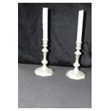 PAIR 7" KIRK STEIFF PEWTER CANDLE STICKS