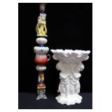 CHERUB SOAP DISH AND CANDLESTICK