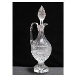 CYRSTAL DECANTER WITH ETCHED DEER - WITH STOPPER