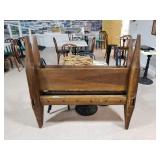 EARLY, HAND HEWN ROPE BED