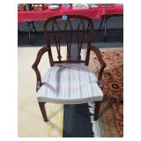 GEORGE III ENGLISH MAHOGANY OVAL BACK DINING CHAIR