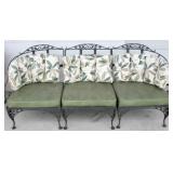 3 SECTION WROUGHT IRON SOFA