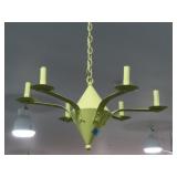 6 ARM TIN HANGING LIGHT FIXTURE