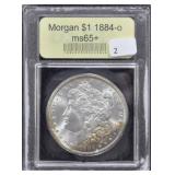 1884-O-MORGAN DOLLAR USCG - MS65+