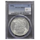 1896 - MORGAN DOLLAR PCGS - MS63