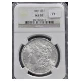 1889 - MORGAN DOLLAR NGC - MS63