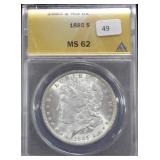 1885-O - MORGAN DOLLAR - ANA - MS62