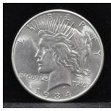 1934-P - PEACE DOLLAR - UNC - MS64