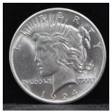 1924-P - PEACE DOLLAR - UNC - MS64
