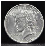 1922-S - PEACE DOLLAR -UNC - MS63