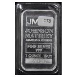 1 TROY OZ FINE SILVER BAR