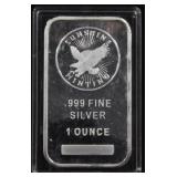 1 TROY OZ FINE SILVER BAR