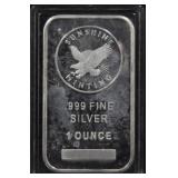 1 TROY OZ FINE SILVER BAR