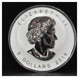 2016 5 DOLLARS CANADIAN MAPLE LEAF