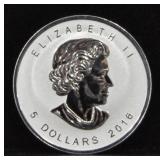 2016 5 DOLLARS CANADIAN MAPLE LEAF