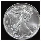 1991 SILVER EAGLE DOLLAR