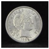 1908 BARBER DIME