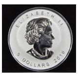 2016 5 DOLLARS CANADIAN MAPLE LEAF