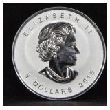 2016 5 DOLLARS CANADIAN MAPLE LEAF