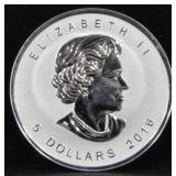 2016 5 DOLLARS CANADIAN MAPLE LEAF