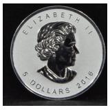2016 5 DOLLARS CANADIAN MAPLE LEAF