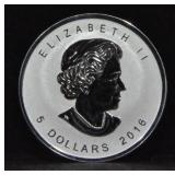 2016 5 DOLLARS CANADIAN MAPLE LEAF
