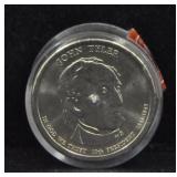 JOHN TYLER 1 ROLL OF PRESIDENTIAL DOLLARS