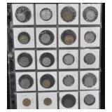 SLEEVE OF FOREIGN COINS