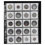 SLEEVE OF FOREIGN COINS