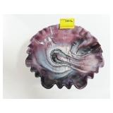 NEW IMPERIAL "OPEN ROSE" SLAG GLASS FOOTED BOWL