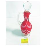 RED & WHITE SWIRL CRUET