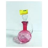 INVERTED THUMBPRINT CRANBERRY CRUET