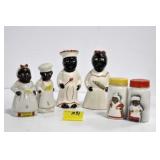 3 PAIR BLACK AMERICANA SALT & PEPPER