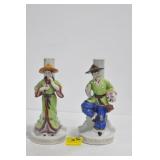 PAIR OCCUPIED JAPAN LAMP BASES