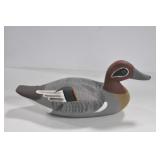 CARVED & PAINTED GREENWING TEAL DECOY
