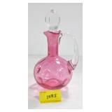 INVERTED THUMBPRINT CRANBERRY CRUET