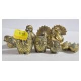 9 ASSORTED BRASS FIGURINES