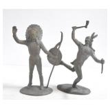 PAIR METAL INDIAN FITURES