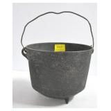 UNMARKED FOOTED CAST IRON POT