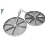 2 UNMARKED CAST IRON PANS