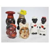 3 PAIR BLACK AMERICANA SALT & PEPPER