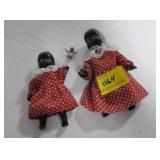 2 CONTEMPORARY BLACK AMERICAN DOLLS & MINIATURE