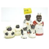 3 PAIR BLACK AMERICANA SALT & PEPPER
