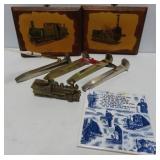 BOX OF RAILROAD AND TRAIN COLLECTIBLES