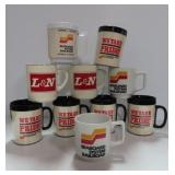 10 L & N AND SEABOARD SYSTEM RAILROAD MUGS