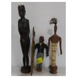 ASSORTED BLACK AMERICANA WOOD CARVINGS