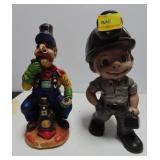 2 CERAMIC STATUES