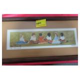 PETI CLEMENTS BLACK AMERICANA PAINTING ON BOARD