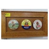 2 BLACK AMERICANA PIN BACK BUTTONS