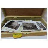 WOOD BOX OF BLACK & WHITE RAILROAD PHOTOS